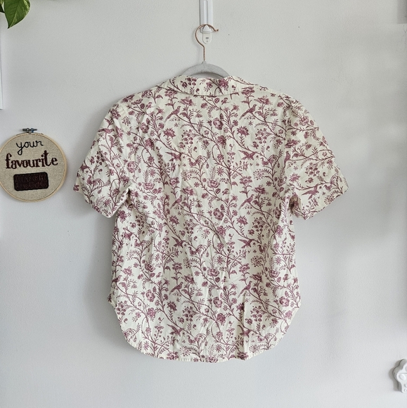 Romantic Floral Cotton Button Down - Picture 4 of 6